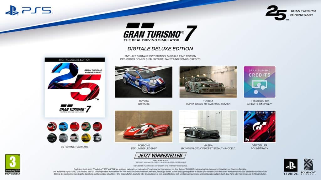 gt7 25th anniversary digital deluxe edition