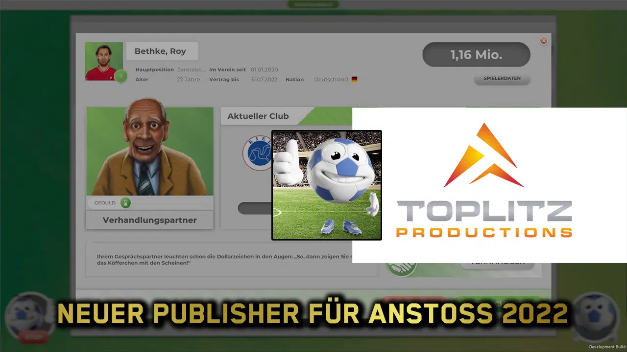 Anstoss 2022: Neuer Publisher und internationaler Release