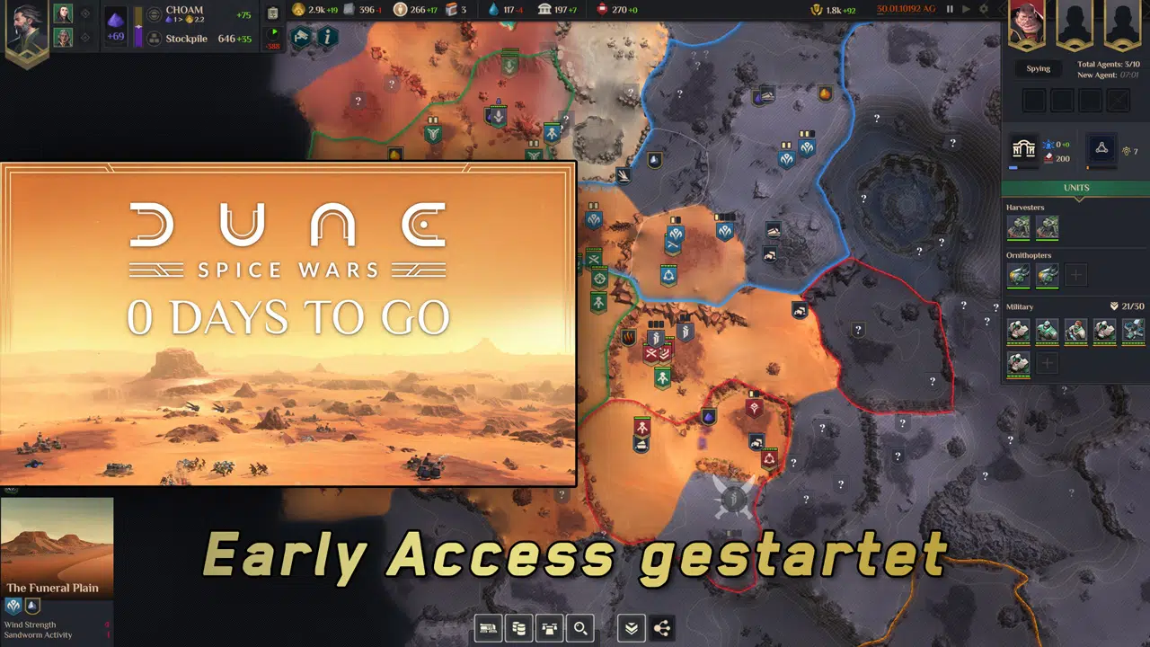 dune spice wars early access start