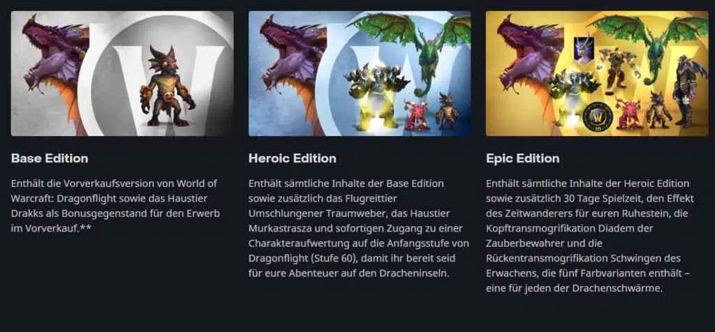 wow dragonflight preorder editions wow dragonflight preorder editions