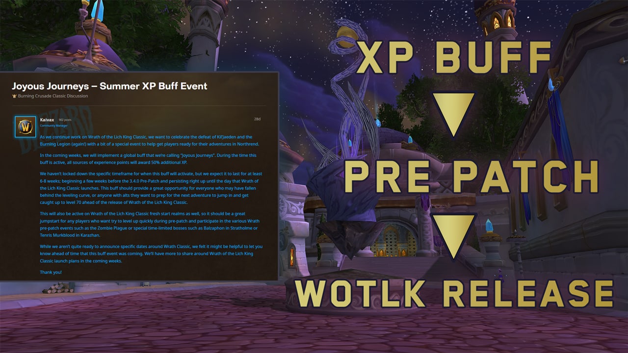 WoW Classic Wann startet der Joyous Journeys XPBuff in TBC? Gaming
