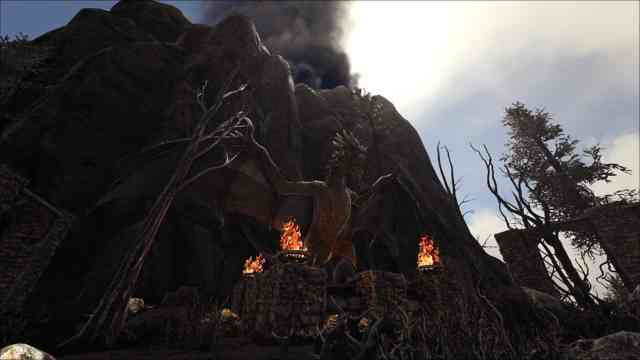 Auch Skulpturen schmücken ARKs Mod-Map "Fjördur" Quelle: Studio Wildcard (Mod: "Fjördur") ARK Mod Map Fjoerdur 8