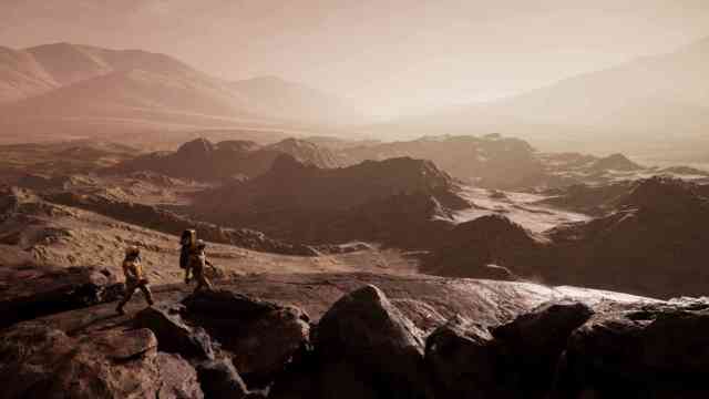 ICARUS weiß durch seine Optik zu überzeugen. Quelle: RocketWerkz Icarus Steinlandschaft